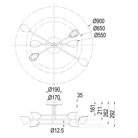 Plafón Ofertas-3 Dto 50% Mantra blanco 7573