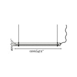 Lámpara colgante de exterior Faro Scuba LED negro 2700K IP65 80° 36W 120cm 75758-01