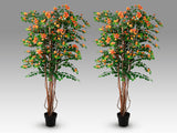 Planta artificial Schuller Buganvilla Naranja madera 180cm, set de 2 758543X2