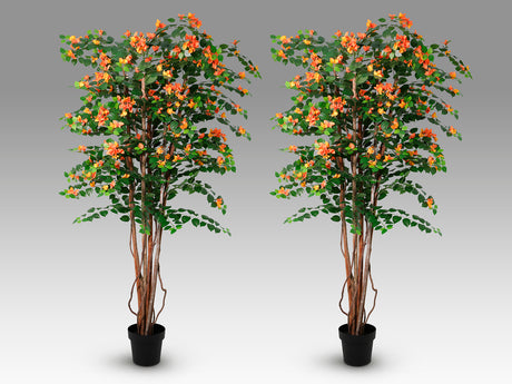 Planta artificial Schuller Buganvilla Naranja madera 180cm, set de 2 758543X2