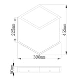 Mantra Kubick Plafón/Aplique LED 33.5W 3000K DIMABLE negro 7597