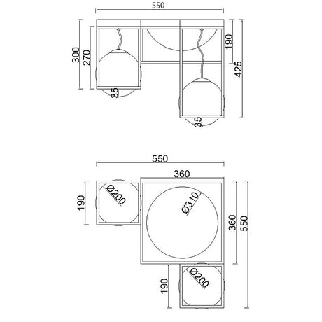 Plafón Liquidacion-1 Dto 70% Mantra negro 7600