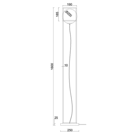 Lámpara de pie Desigual Mantra negro 7614