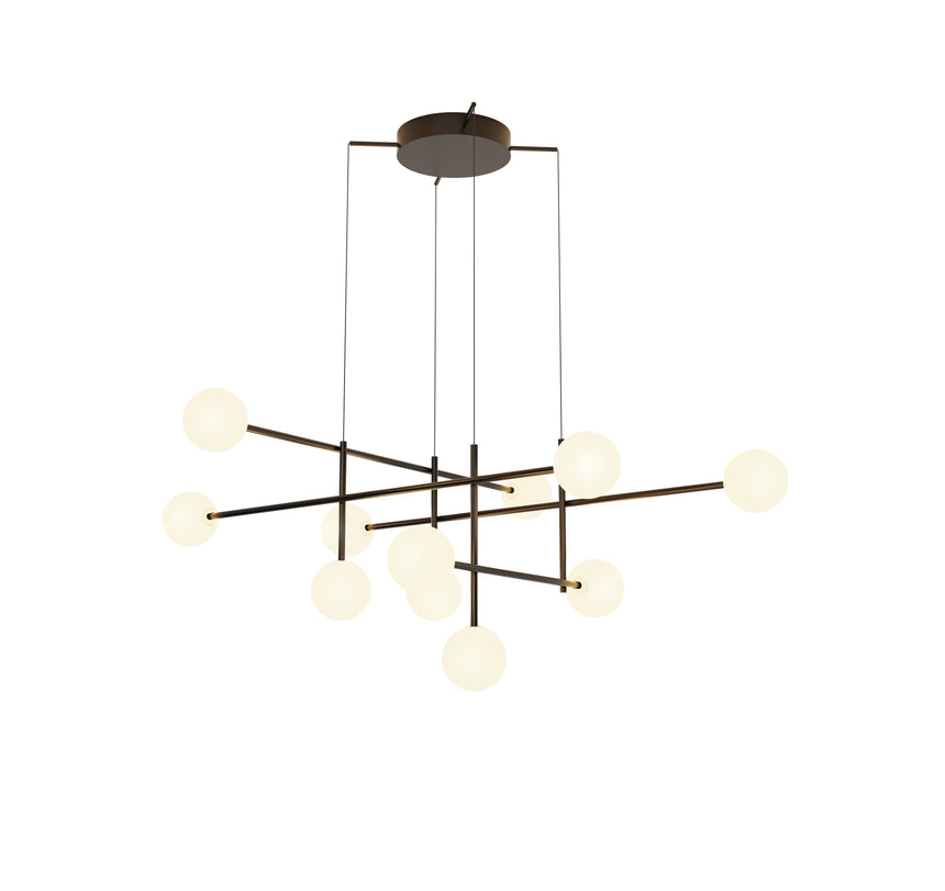 Mantra Cellar Lámpara de techo colgante bolas 11 luces negro 7630