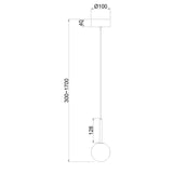 Mantra Cellar Lámpara de techo colgante bola 1 luz negro 7634
