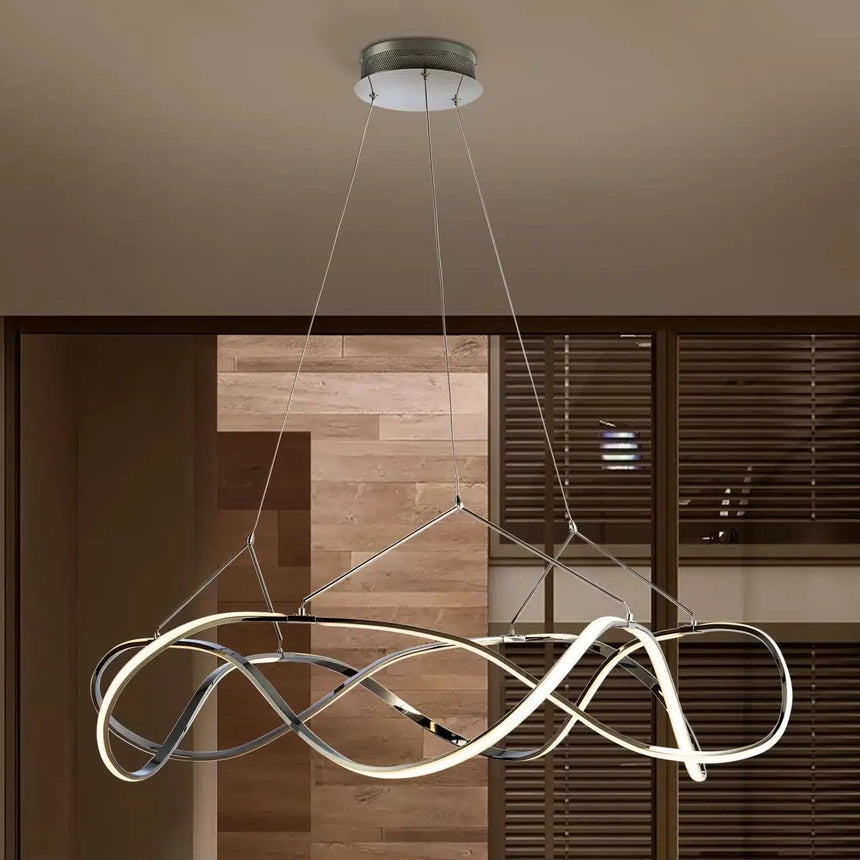 Schuller Molly Lámpara de techo colgante LED 110Ø cromo dimable 763585D