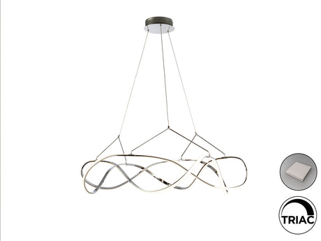 Lámpara de techo colgante Schuller Molly grande cromo 3 - vista 2