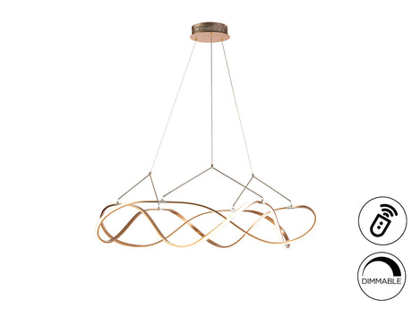 Lámpara de techo colgante Schuller Molly grande oro ros - vista 2