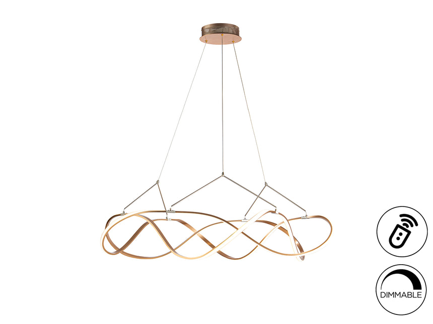 Lámpara de techo colgante Schuller Molly grande oro ros - vista 2