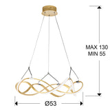 Schuller Molly Lámpara de techo colgante LED dorado y opal 763712