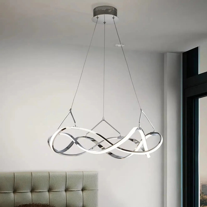 Schuller Molly Lámpara de techo colgante LED 53Ø cromo dimable 763824D