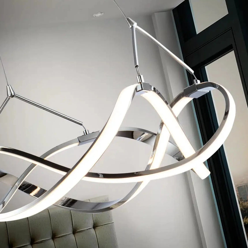 Schuller Molly Lámpara de techo colgante LED 53Ø cromo dimable 763824D