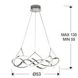 Schuller Molly Lámpara de techo colgante LED cromo y opal 763824