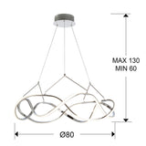 Schuller Molly Lámpara de techo colgante LED gris níquel 763950