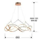 Schuller Molly Lámpara de techo colgante LED oro rosa 763967