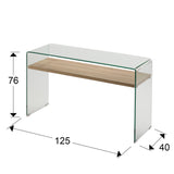 Schuller Sonoma Mueble auxiliar transparente y madera 764352