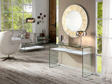 Schuller Sonoma White Marble and Glass Console Table 764360