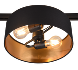 Plafón de techo Trio DUOline LED negro y dorado 3000K Ø30cm 76820280