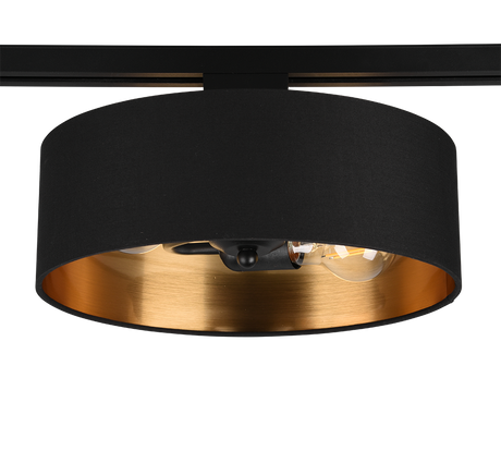 Plafón de techo Trio DUOline LED negro y dorado 3000K Ø30cm 76820280