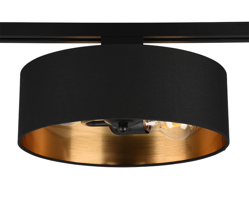 Plafón de techo Trio DUOline LED negro y dorado 3000K Ø30cm 76820280