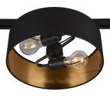 Plafón de techo Trio DUOline LED negro y dorado 3000K Ø30cm 76820280