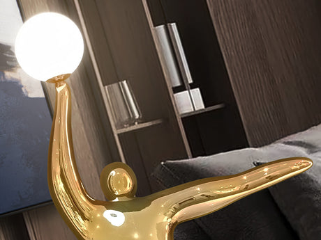 Lámpara de pie escultura bolas Schuller El Globo 1 luz oro brillo 3000K 81cm vista 1