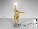 Lámpara de pie escultura bolas Schuller El Globo 1 luz oro brillo 3000K 81cm vista 3