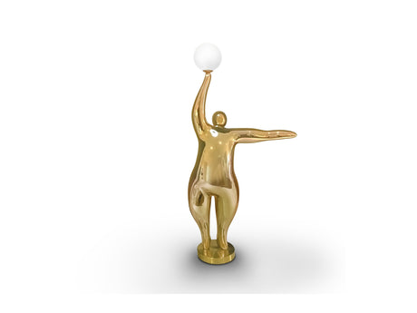 Lámpara de pie escultura bolas Schuller El Globo 1 luz oro brillo 3000K 81cm ambiente