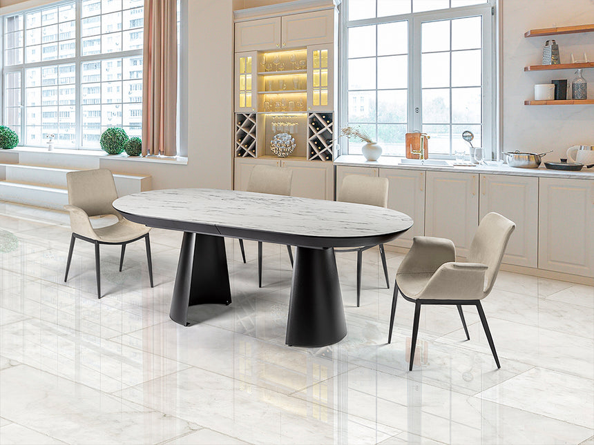 Schuller Capri Mesa comedor T mármol blanco 768621
