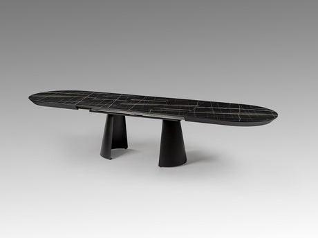 Mesa de comedor Schuller Capri negro extensible 206x79cm vista 10