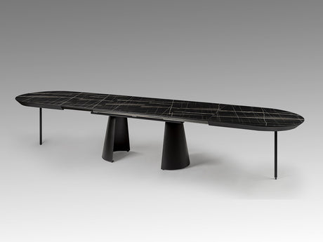 Mesa de comedor Schuller Capri negro extensible 206x79cm vista 11