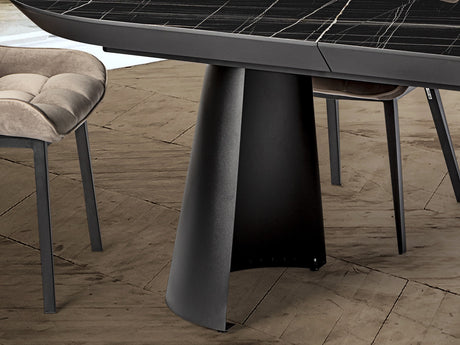 Mesa de comedor Schuller Capri negro extensible 206x79cm vista 3