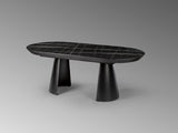 Mesa de comedor Schuller Capri negro extensible 206x79cm vista 5