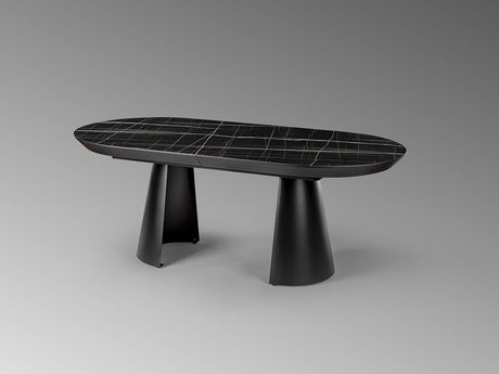Mesa de comedor Schuller Capri negro extensible 206x79cm vista 5