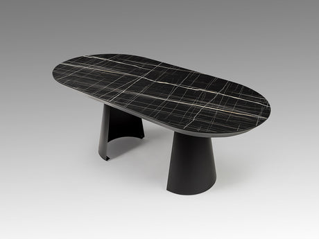 Mesa de comedor Schuller Capri negro extensible 206x79cm vista 6