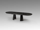 Mesa de comedor Schuller Capri negro extensible 206x79cm vista 8