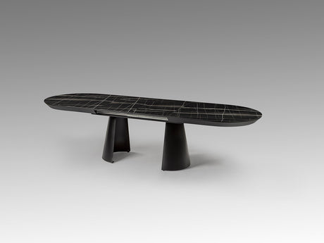 Mesa de comedor Schuller Capri negro extensible 206x79cm vista 8