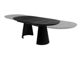 Mesa de comedor Schuller Capri negro extensible 206x79cm ambiente
