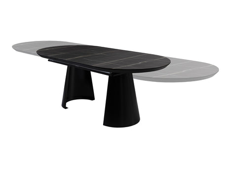 Mesa de comedor Schuller Capri negro extensible 206x79cm ambiente