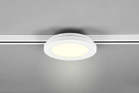 Plafón de techo Trio DUOline LED blanco mate 3000K regulable Ø17cm 76921031
