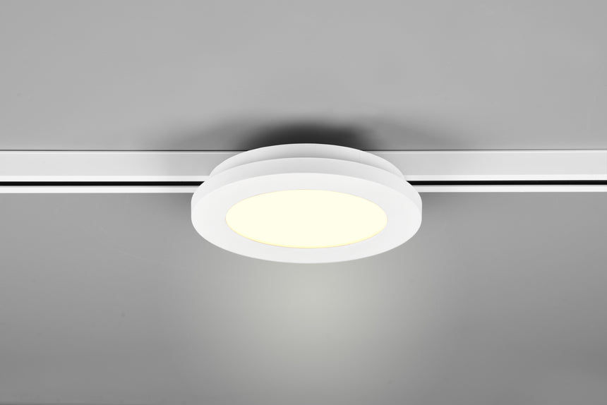 Plafón de techo Trio DUOline LED blanco mate 3000K regulable Ø17cm 76921031