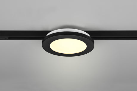 Plafón de techo Trio DUOline LED negro mate 3000K regulable Ø17cm 76921032