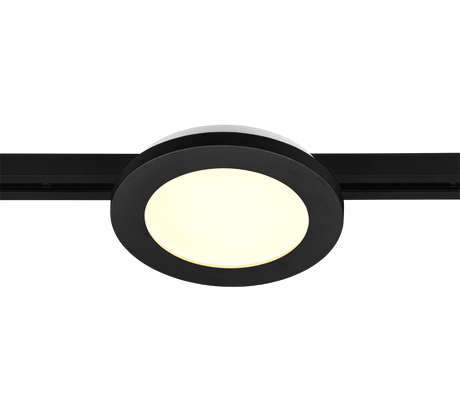 Plafón de techo Trio DUOline LED negro mate 3000K regulable Ø17cm 76921032