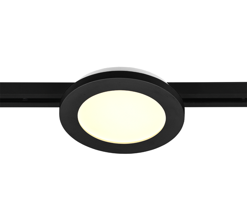 Plafón de techo Trio DUOline LED negro mate 3000K regulable Ø17cm 76921032