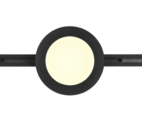 Plafón de techo Trio DUOline LED negro mate 3000K regulable Ø17cm 76921032