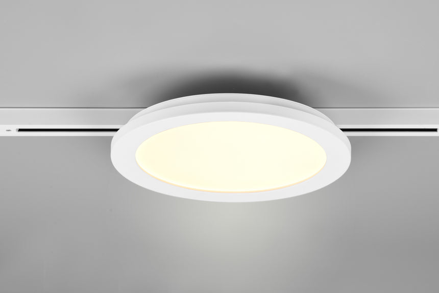 Plafón de techo Trio DUOline LED blanco mate 3000K regulable Ø26cm 76921531