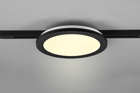 Plafón de techo Trio DUOline LED negro mate 3000K regulable Ø26cm 76921532