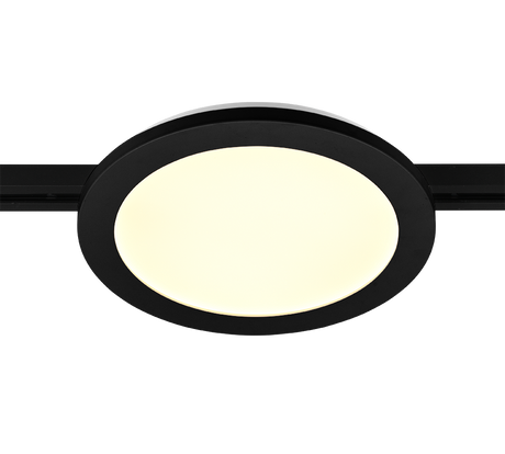 Plafón de techo Trio DUOline LED negro mate 3000K regulable Ø26cm 76921532