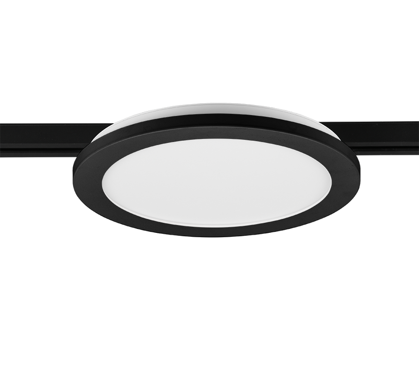 Plafón de techo Trio DUOline LED negro mate 3000K regulable Ø26cm 76921532