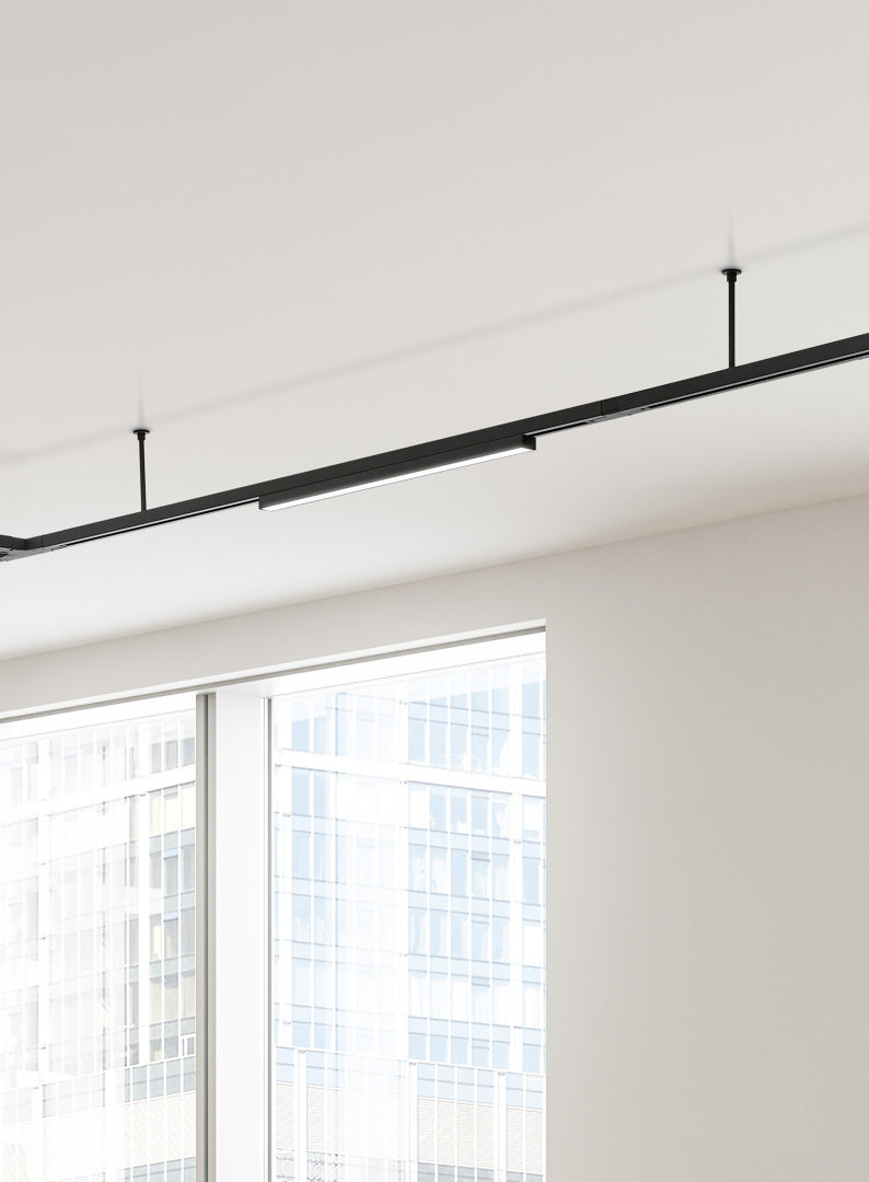 Plafón de techo Trio DUOline LED negro mate 3000K regulable 50,5cm 77020132